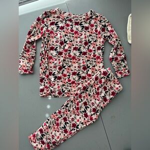 Posh Peanut Floral Pajama Set Red Black White Pink